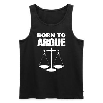 Born To Argue Paralegal - Men's Premium Organic Tank Top - black - Front - Michal (187cm)