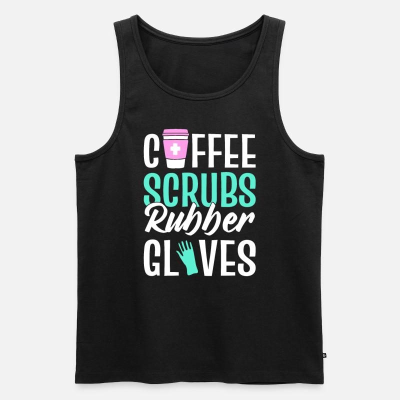 Lustige Krankenschwester - Männer Premium Bio Tank Top - Schwarz