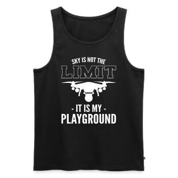 Sky Is Not The Limit It Is My Playground Videograph - Men's Premium Organic Tank Top - black - Front - AI Model Male 178 light (178cm)