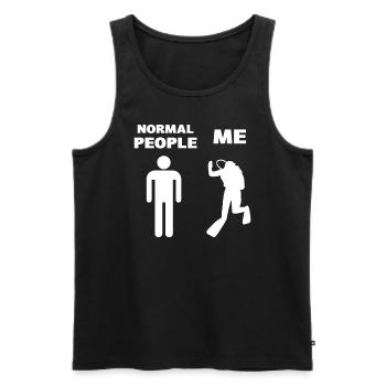 Diving Snorkeling - Men's Premium Organic Tank Top - black - Front - Michal (187cm)