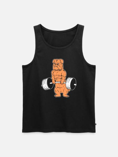 Dog weights fitness fanatics - Men's Premium Organic Tank Top - black