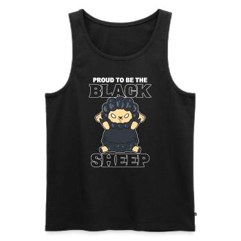 Lustige schwarze Schafe Schäfer - Männer Premium Bio Tank Top - Schwarz - Vorne - AI Model Male 178 light (178cm)