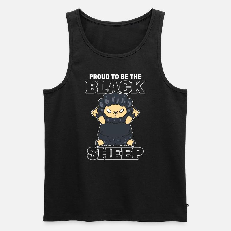 Funny Black Sheep Shepherd - Men's Premium Organic Tank Top - black