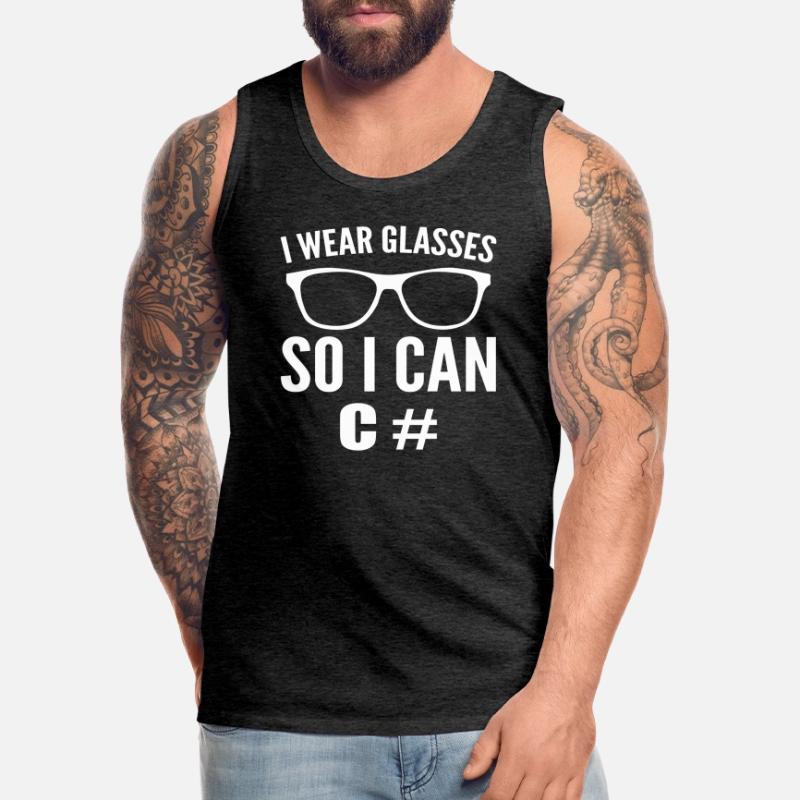 Funny computer programmer computer geek Men's Premium Organic Tank Top