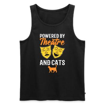 Theatre actor and cat lover - Men's Premium Organic Tank Top - black - Front - Michal (187cm)