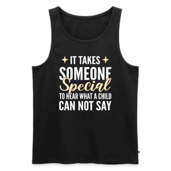 Sprachtherapeut - Männer Premium Bio Tank Top - Schwarz - Vorne - AI Model Male 178 light (178cm)
