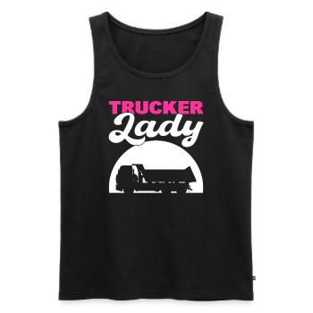 Trucker Lady Treiber - Männer Premium Bio Tank Top - Schwarz - Vorne - Michal (187cm)