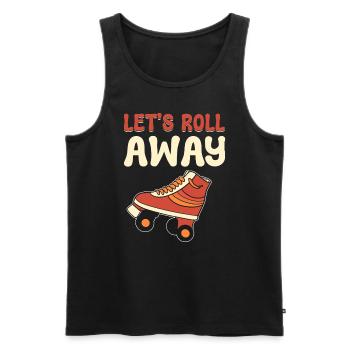 Cute roller skate skating rink companion - Men's Premium Organic Tank Top - black - Front - AI Model Male 178 light (178cm)