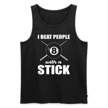 Lustiger Billardspieler Billard - Männer Premium Bio Tank Top - Schwarz - Vorne - AI Model Male 178 light (178cm)