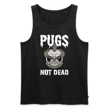 Süßer Mops Tierische Person - Männer Premium Bio Tank Top - Schwarz - Vorne - AI Model Male 178 light (178cm)