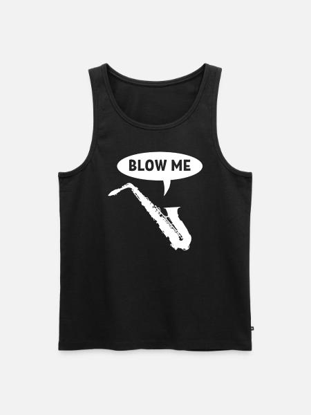 Saxophone player band member - Men's Premium Organic Tank Top - black