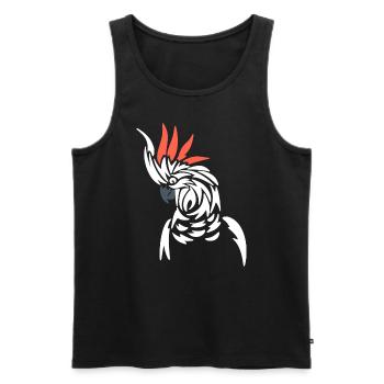 Stammespapagei Vogelbeobachter - Männer Premium Bio Tank Top - Schwarz - Vorne - AI Model Male 178 light (178cm)