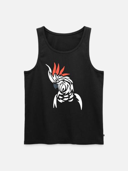 Stammespapagei Vogelbeobachter - Männer Premium Bio Tank Top - Schwarz