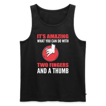 Fun bowling - Men's Premium Organic Tank Top - black - Front - AI Model Male 178 light (178cm)