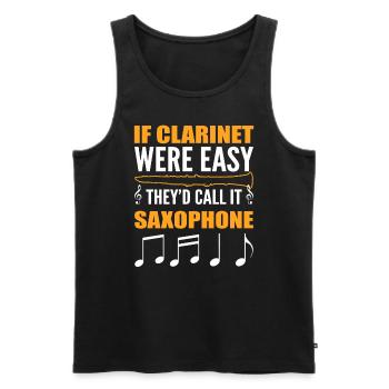 Clarinet Musical Instrument Clarinet Player - Men's Premium Organic Tank Top - black - Front - Michal (187cm)