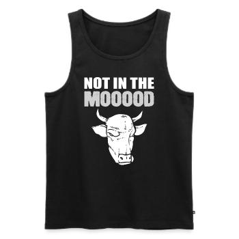 Not In The Mooooood Bauer - Männer Premium Bio Tank Top - Schwarz - Vorne - AI Model Male 178 light (178cm)
