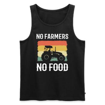 No Farmers No Food Landwirte - Men's Premium Organic Tank Top - black - Front - Michal (187cm)