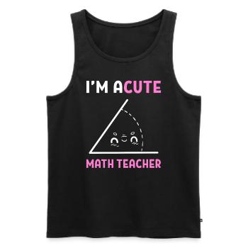 Math Word Games Math Professeur de maths - Débardeur bio Premium Homme - noir - Devant - Michal (187cm)