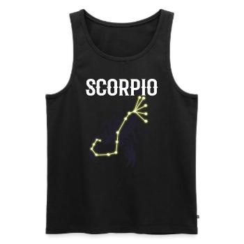 Scorpio Astrologie - Männer Premium Bio Tank Top - Schwarz - Vorne - AI Model Male 178 light (178cm)