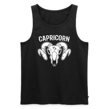 Steinbock -Sternzeichen Tarotkartenleser - Männer Premium Bio Tank Top - Schwarz - Vorne - Michal (187cm)