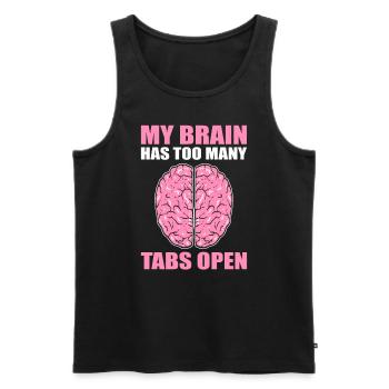 My Brain Has Too Many Tabs Open Hyperaktiv - Men's Premium Organic Tank Top - black - Front - AI Model Male 178 light (178cm)