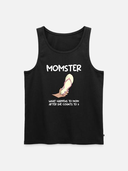 Mutter Lustige Mama oder Schwangere - Männer Premium Bio Tank Top - Schwarz