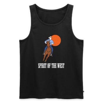 Spirit Of The West Country oder Cowboy - Débardeur bio Premium Homme - noir - Devant - Michal (187cm)