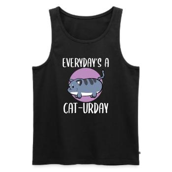 Cute Kitten Cat Groomer - Men's Premium Organic Tank Top - black - Front - AI Model Male 178 light (178cm)