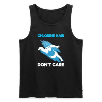 Lustiger Schwimmer Professioneller Schwimmer - Männer Premium Bio Tank Top - Schwarz - Vorne - AI Model Male 178 light (178cm)