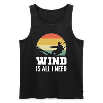 Kitesurfing & Kiteboarding Kitesurfer - Männer Premium Bio Tank Top - Schwarz - Vorne - Michal (187cm)