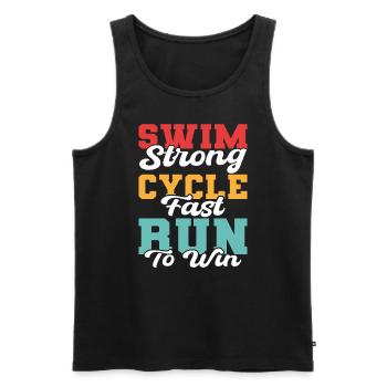 Triathlon - Men's Premium Organic Tank Top - black - Front - Michal (187cm)
