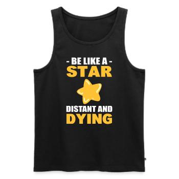 Be Like A Star... Distant And Dying Stargazer - Men's Premium Organic Tank Top - black - Front - AI Model Male 178 light (178cm)