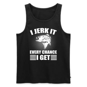 I Jerk It Every Chance I Get Matrose - Männer Premium Bio Tank Top - Schwarz - Vorne - AI Model Male 178 light (178cm)