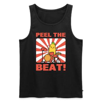 Batteur de Banana Puns - Débardeur bio Premium Homme - noir - Devant - AI Model Male 178 light (178cm)