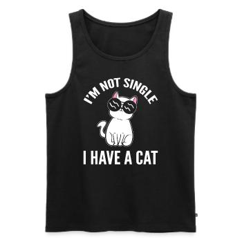 I'm Not Single I Have A Cat Veterinarian - Men's Premium Organic Tank Top - black - Front - Michal (187cm)