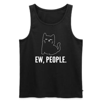 Ew, People Cat Groomer - Men's Premium Organic Tank Top - black - Front - AI Model Male 178 light (178cm)