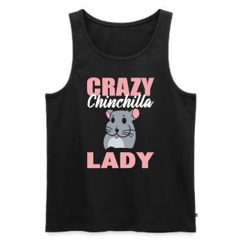 Amateur de chinchilla assistant vétérinaire - Débardeur bio Premium Homme - noir - Devant - AI Model Male 178 light (178cm)