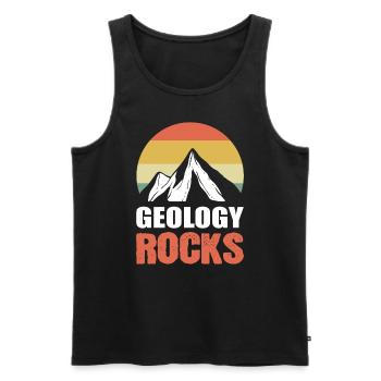 Geology Rocks Geologe - Männer Premium Bio Tank Top - Schwarz - Vorne - Michal (187cm)
