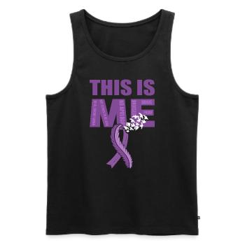 This Is Me Epilepsy Warrior - Men's Premium Organic Tank Top - black - Front - AI Model Male 178 light (178cm)