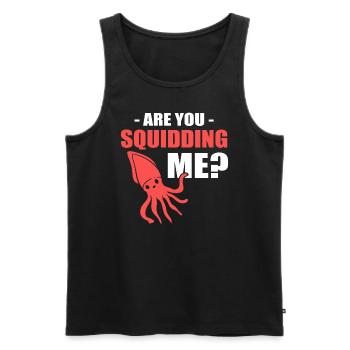 Are You Squidding Me? Fisherman - Men's Premium Organic Tank Top - black - Front - AI Model Male 178 light (178cm)