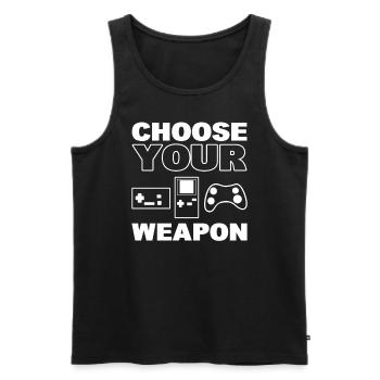 Choose Your Weapon Spieler - Männer Premium Bio Tank Top - Schwarz - Vorne - Michal (187cm)