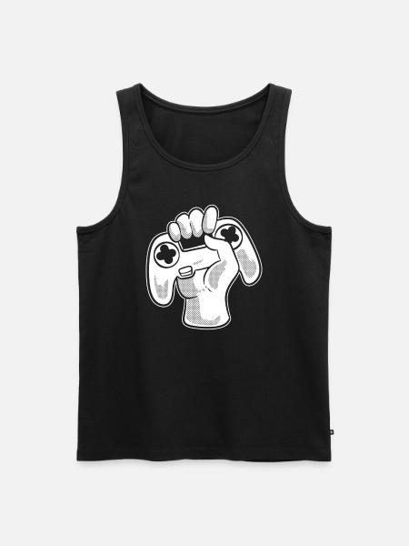 Videospiel -Controller Computerfreak - Männer Premium Bio Tank Top - Schwarz