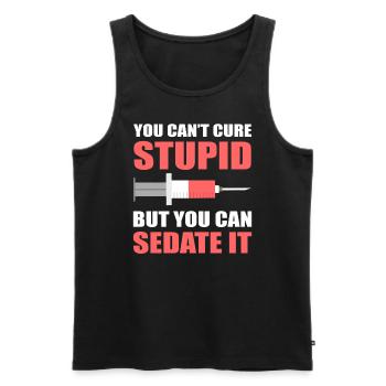 Funny Nursing Life Nurse - Men's Premium Organic Tank Top - black - Front - AI Model Male 178 light (178cm)
