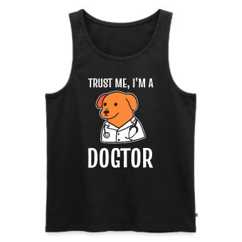 Trust Me I'm A Dogtor Veterinarian Veterinarian - Men's Premium Organic Tank Top - black - Front - Michal (187cm)