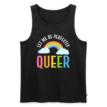 Laissez-moi être parfaitement queer - Débardeur bio Premium Homme - noir - Devant - AI Model Male 178 light (178cm)