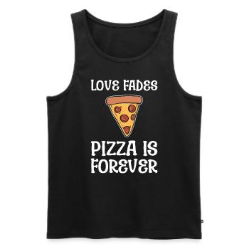 Pizza is forever pizza lovers - Men's Premium Organic Tank Top - black - Front - Michal (187cm)