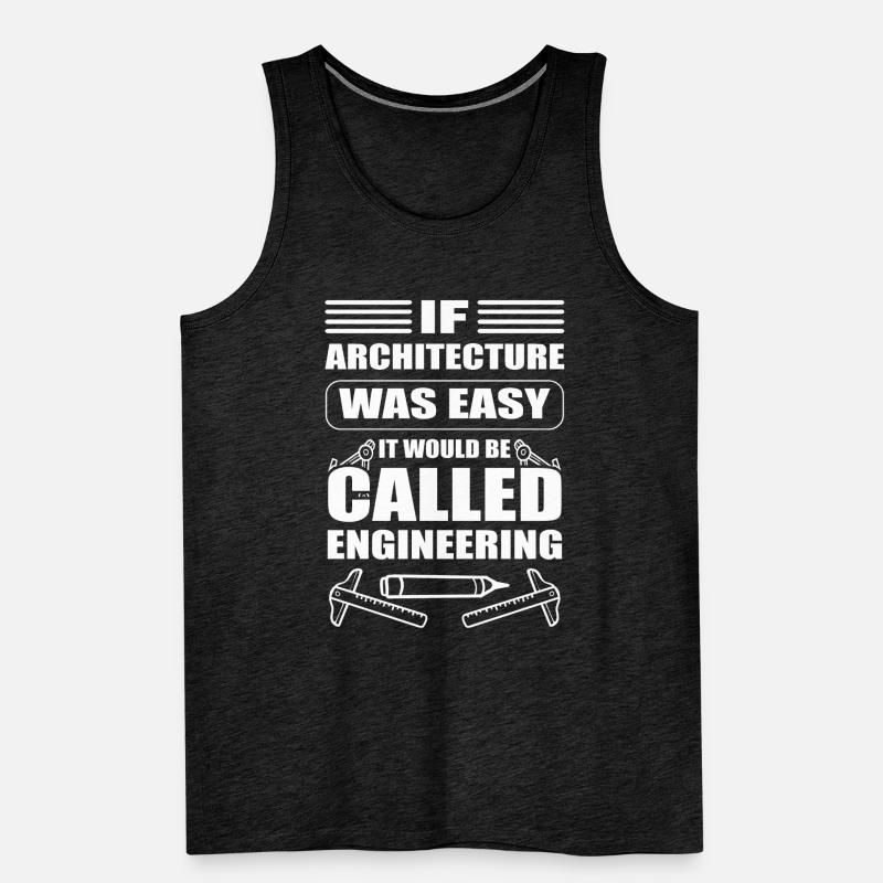 Funny architect draughtsman Men's Premium Organic Tank Top