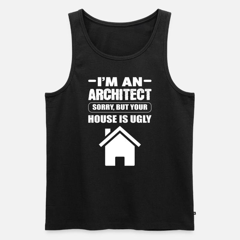 Je suis un architecte agréé - Débardeur bio Premium Homme - noir