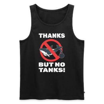 Thanks But No Tanks! Naturschutzbiologe - Männer Premium Bio Tank Top - Schwarz - Vorne - AI Model Male 178 light (178cm)