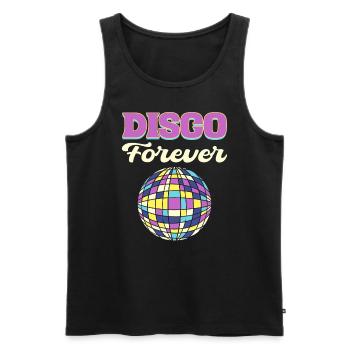 Disco Forever Disco Fanatic - Débardeur bio Premium Homme - noir - Devant - AI Model Male 178 light (178cm)